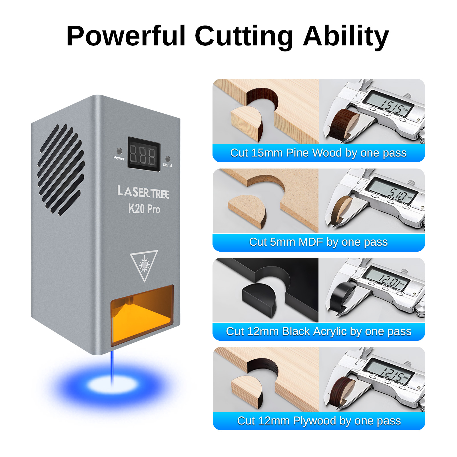 LASER TREE 20W testa Laser di  - Industrial Laser Engraver recensione e prezzo